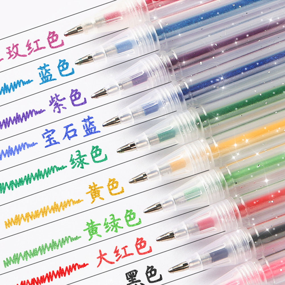 Glitter Gel Pen Set Smoothing  - đánh giá và giá Gel Ink Pen Set