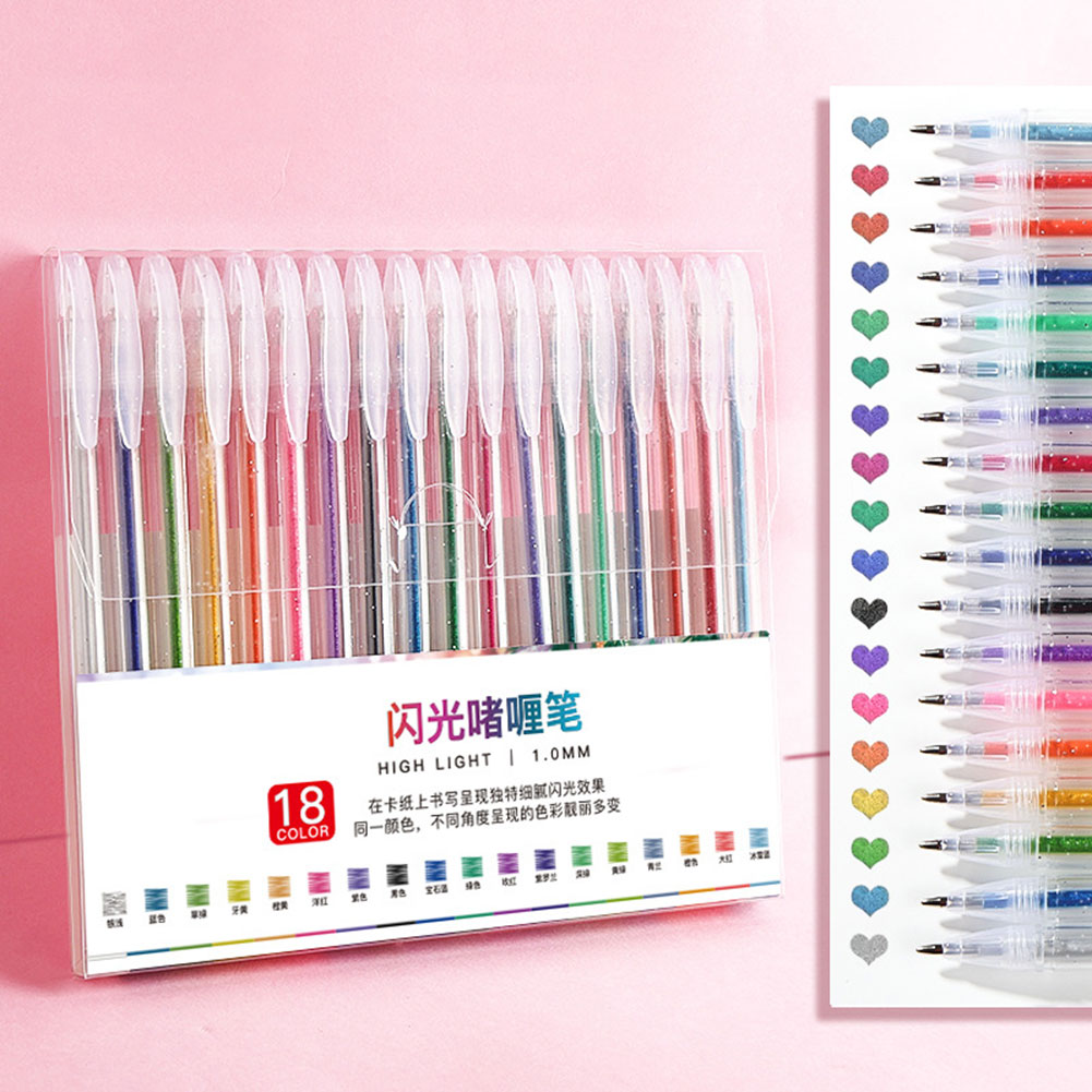 Glitter Gel Pen Set Smoothing  - đánh giá và giá Gel Ink Pen Set