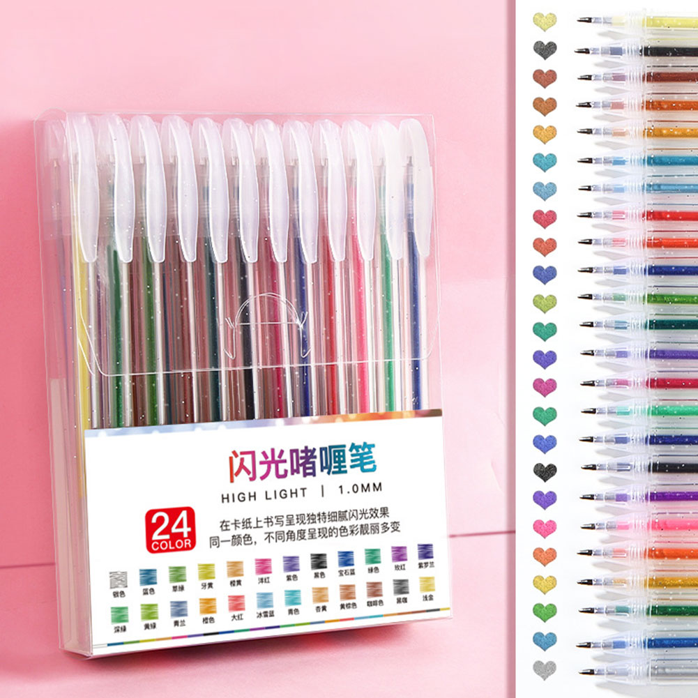 Glitter Gel Pen Set Smoothing  - đánh giá và giá Gel Ink Pen Set