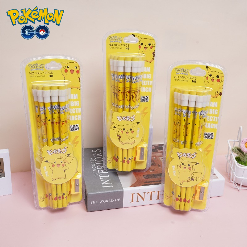 12pcs pokemon pencil with Eras - đánh giá và giá Office Supply Office Stationery Items