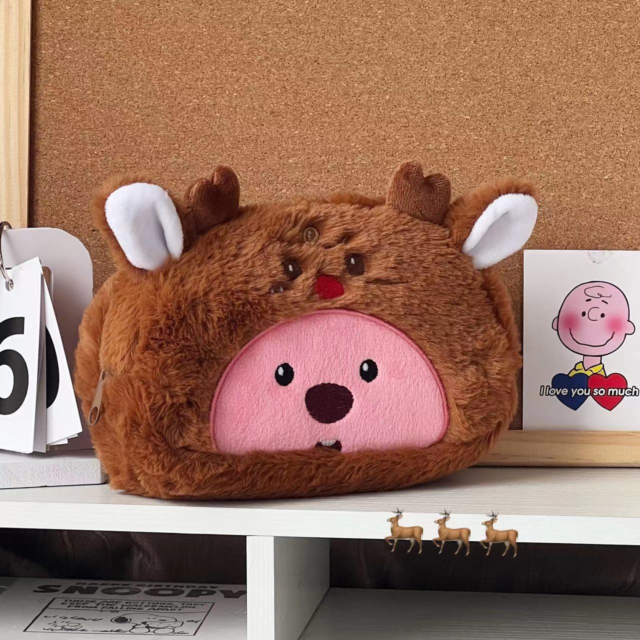 Cartoon Plush Pencil Bag Stude - đánh giá và giá Pencil Case Large